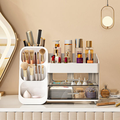 Luxury Cosmetic Box With Makeup Brush Organizer
