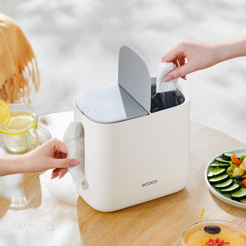 ECOCO 2-IN-1 TISSUE BOX & TRASH CAN