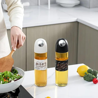 Modern Glass Oil & Vinegar Bottle with Auto Spout