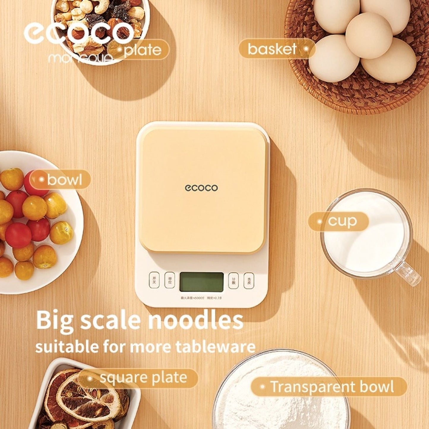 ECOCO SMART DIGITAL KITCHEN SCALE – ACCURATE FOOD WEIGHING