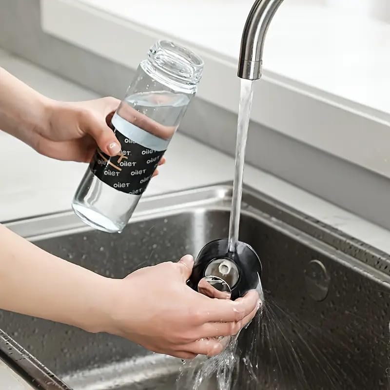 Modern Glass Oil & Vinegar Bottle with Auto Spout