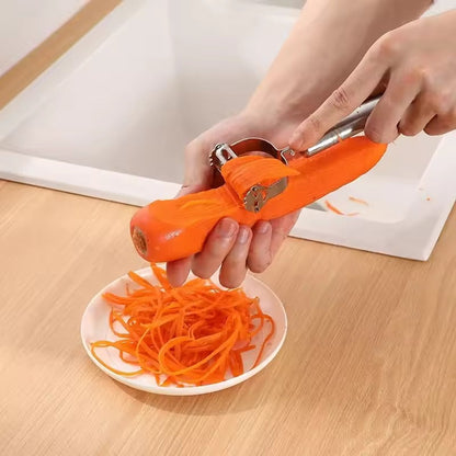 Stainless Steel 2 in 1 Julienne Vegetable Peeler