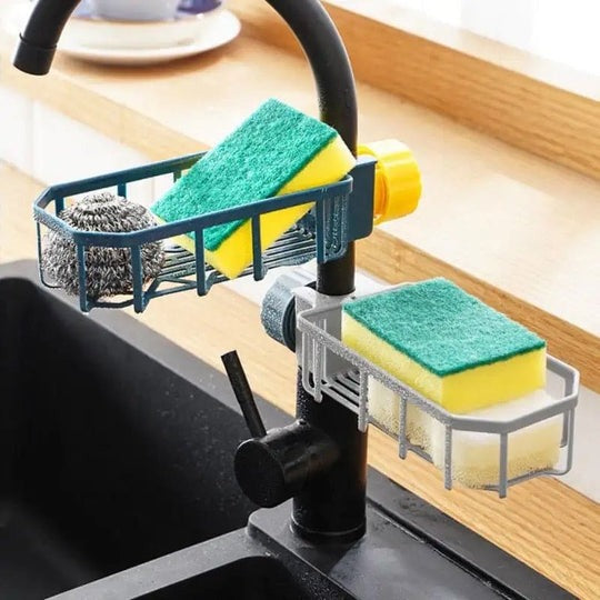 Faucet Shelf Basket, Adjustable Kitchen Sink Drain Rack