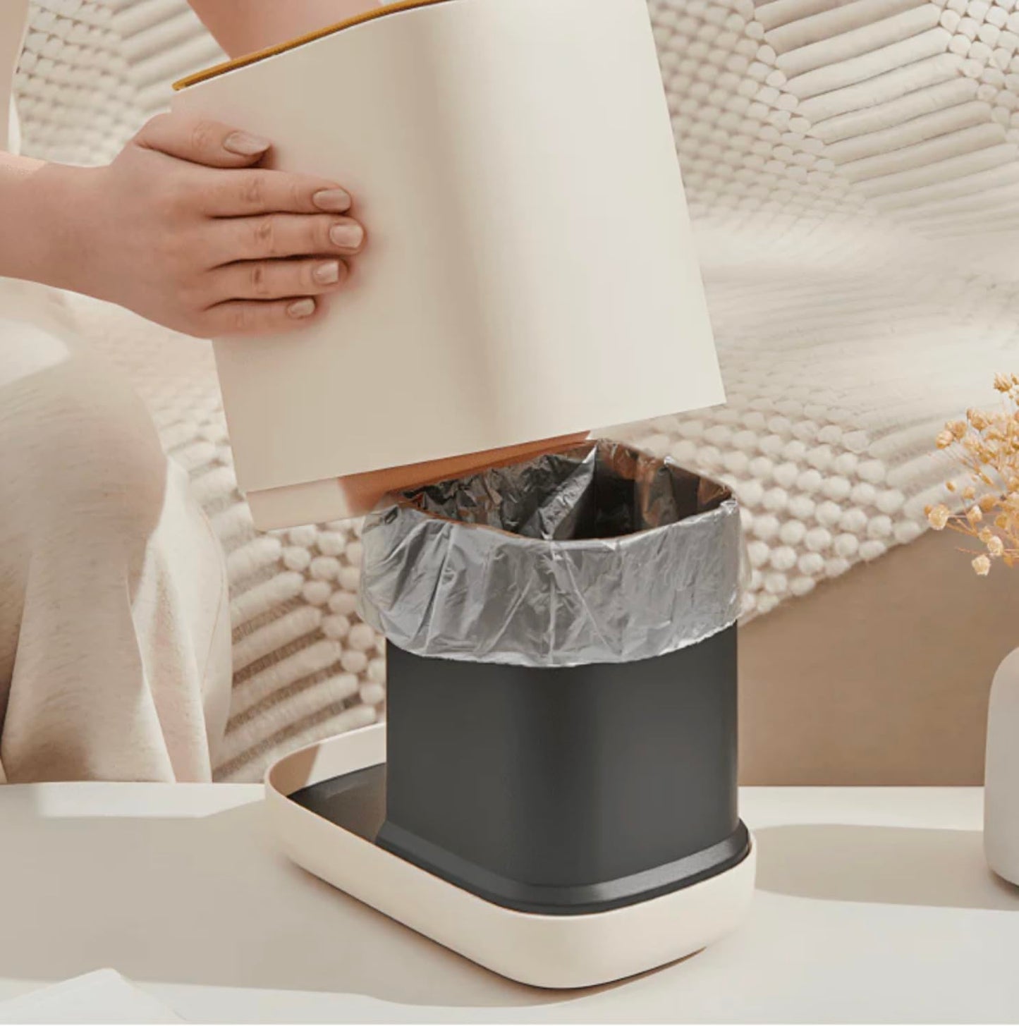 ECOCO 2-IN-1 TISSUE BOX & TRASH CAN