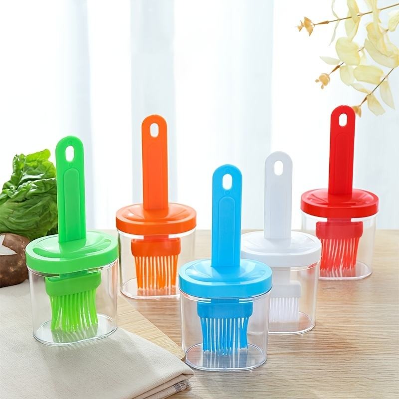 Silicone Oil Brush With Bottle, High Temperature Resistant Silicone Bottle Brush