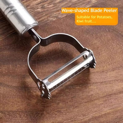 Stainless Steel 2 in 1 Julienne Vegetable Peeler