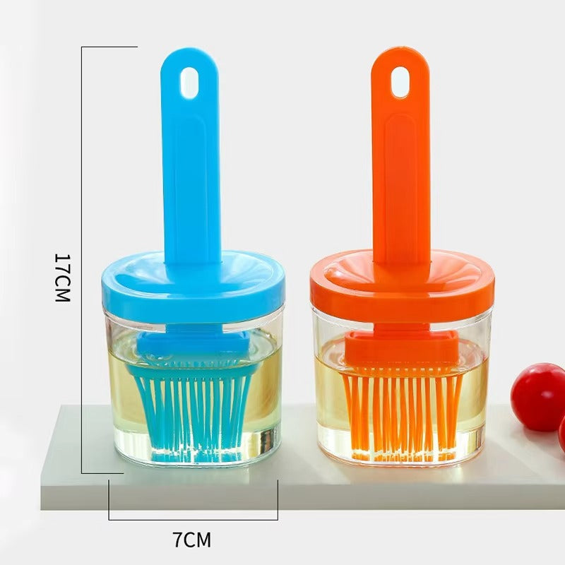 Silicone Oil Brush With Bottle, High Temperature Resistant Silicone Bottle Brush