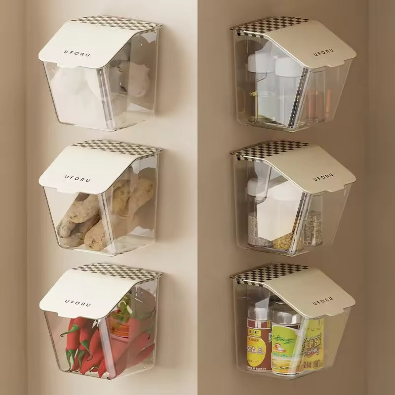 Kitchen Preservation Storage Perforation-free Wall-mounted Household Onion Ginger Garlic and Other Multi-functional Storage Box