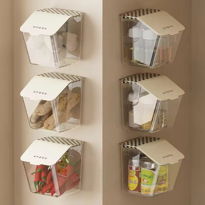 Kitchen Preservation Storage Perforation-free Wall-mounted Household Onion Ginger Garlic and Other Multi-functional Storage Box