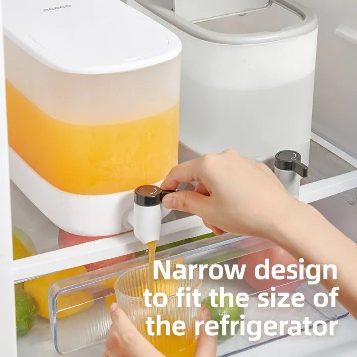 ECOCO LARGE CAPACITY FRIDGE WATER JUG – FAUCET DISPENSER FOR JUICE TEA & COLD DRINKS 4L