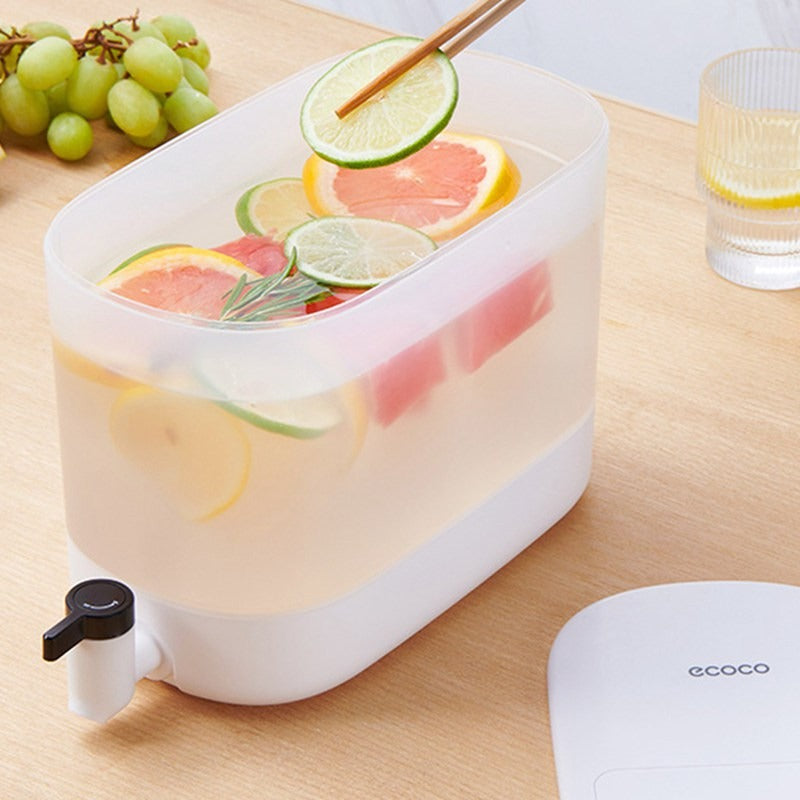 ECOCO LARGE CAPACITY FRIDGE WATER JUG – FAUCET DISPENSER FOR JUICE TEA & COLD DRINKS 4L