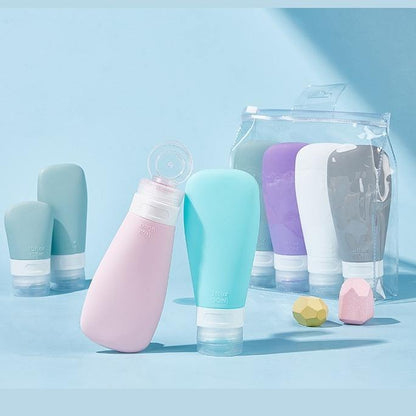 3pc Set Travel Silicone Bottle For Toiletries