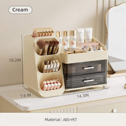 Luxury Cosmetic Box With Makeup Brush Organizer