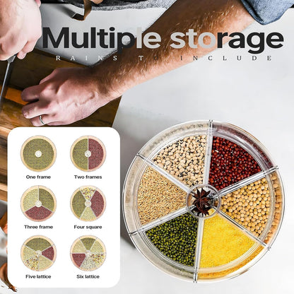 Rotating Grain Rice Storage Large Capacity Compact Design Plastic 10kg Capacity