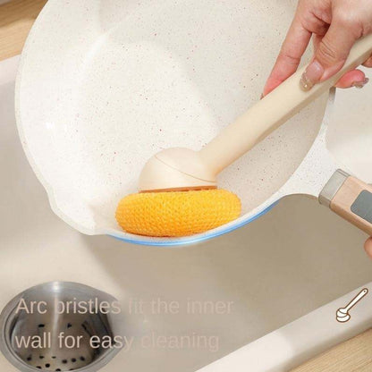 Rotatable Dish Washing Brush Long Handle
