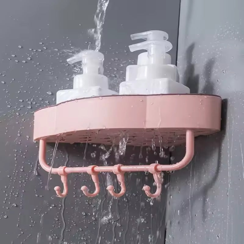 Modern Non-Perforated Wall-Mounted Bathroom Shelf For Corner