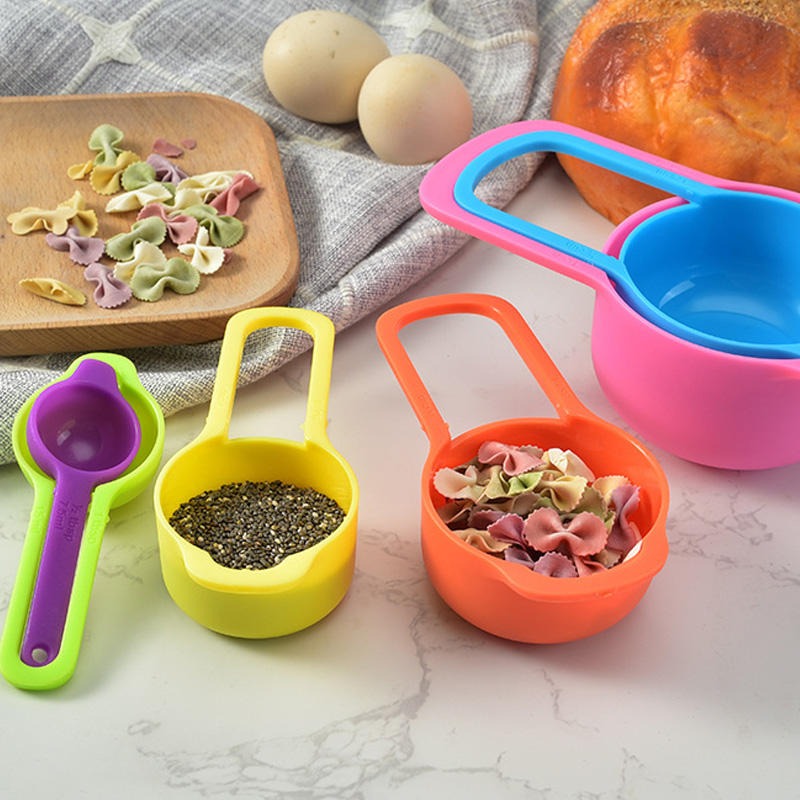 6 Pieces Measuring Spoons Cups With Scale