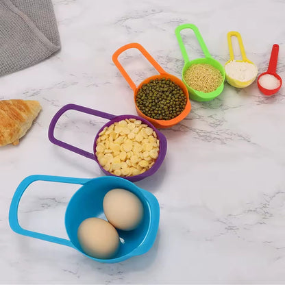 6 Pieces Measuring Spoons Cups With Scale