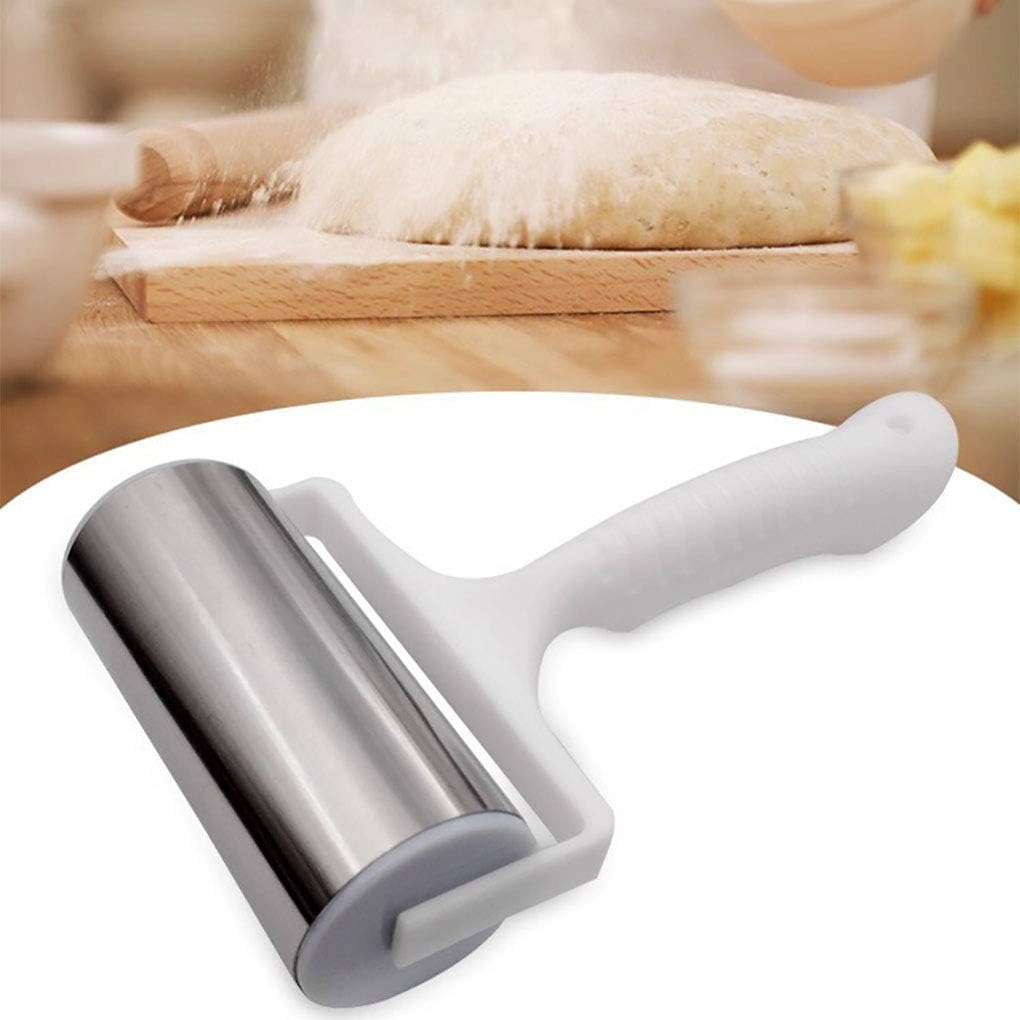 Stainless Steel Rolling Pin with Plastic Handle
