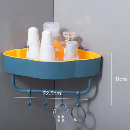 Modern Non-Perforated Wall-Mounted Bathroom Shelf For Corner