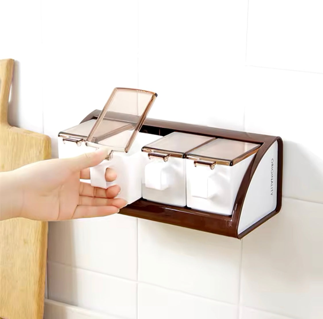 4 Grid Wall Mounted Spice Boxes