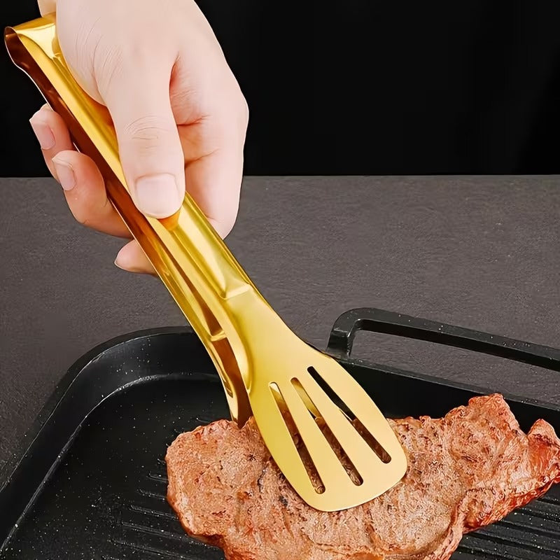 Stainless Steel Golden Food Tong
