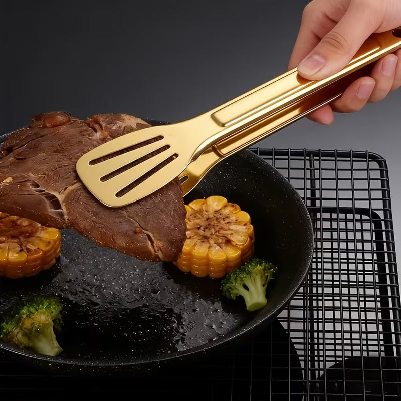 Stainless Steel Golden Food Tong