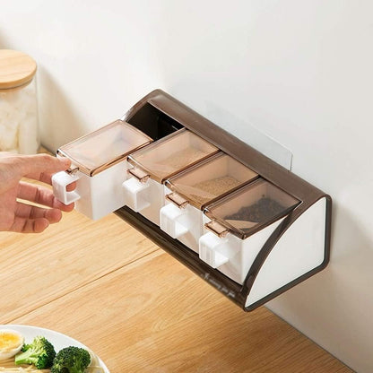 4 Grid Wall Mounted Spice Boxes