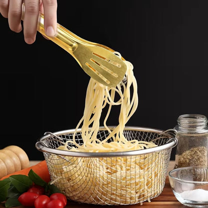 Stainless Steel Golden Food Tong
