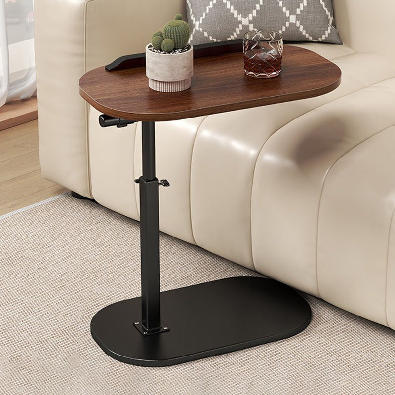 C Shaped Side Table Adjustable Height, 360°Swivel C Shaped End Table