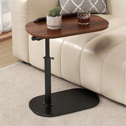 C Shaped Side Table Adjustable Height, 360°Swivel C Shaped End Table