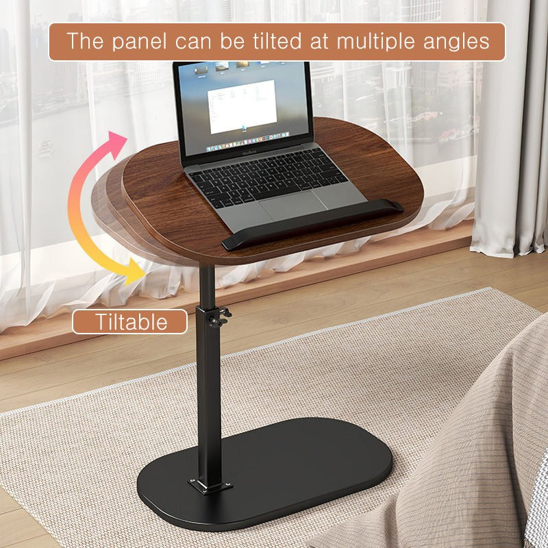 C Shaped Side Table Adjustable Height, 360°Swivel C Shaped End Table