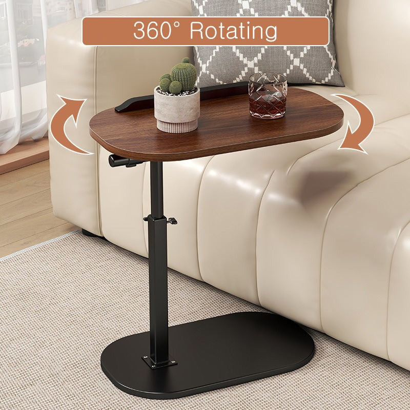 C Shaped Side Table Adjustable Height, 360°Swivel C Shaped End Table