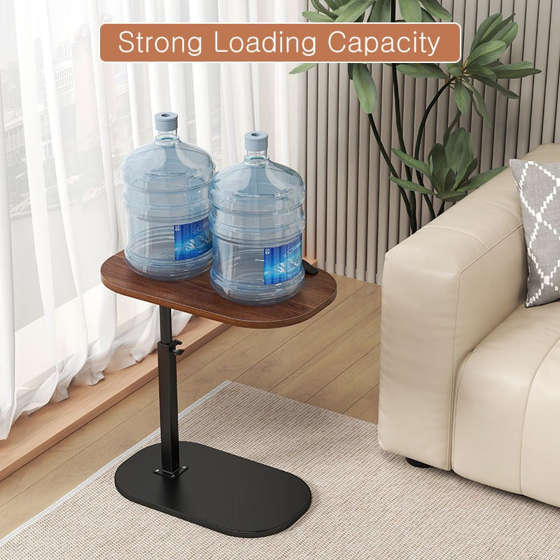 C Shaped Side Table Adjustable Height, 360°Swivel C Shaped End Table