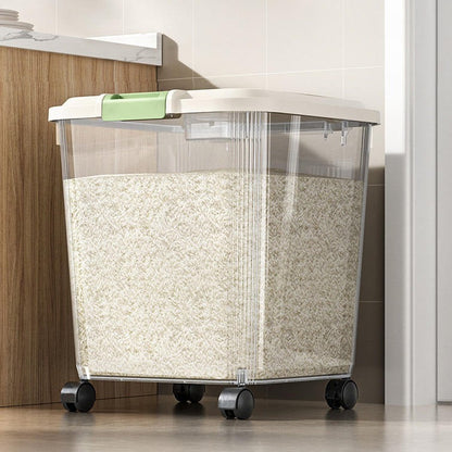 Rice Barrel with Wheels and Measuring Cup 30Ltr