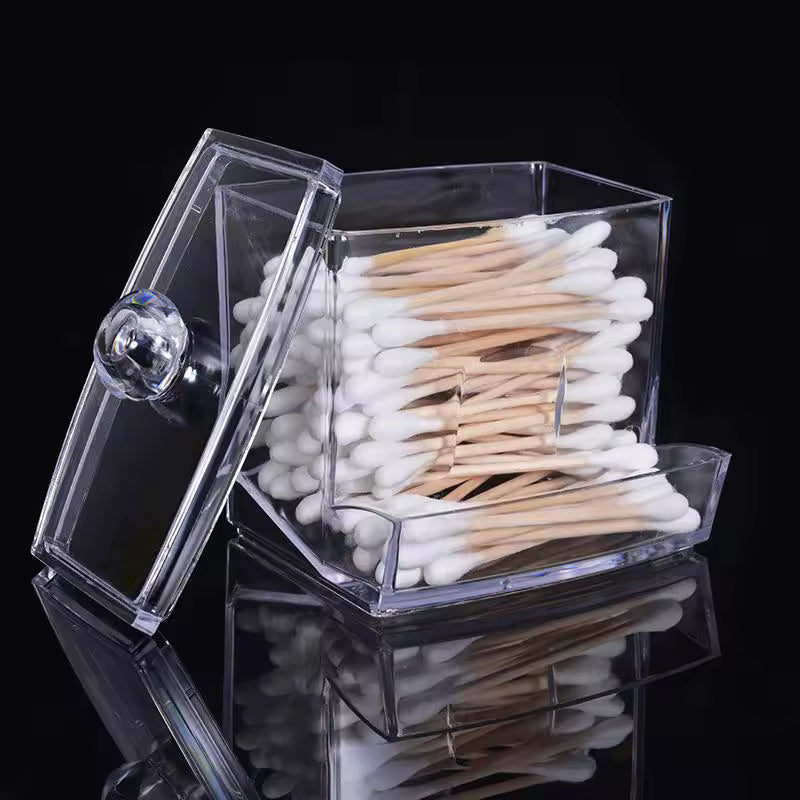 Acrylic Cotton Swabs Storage Holder Box