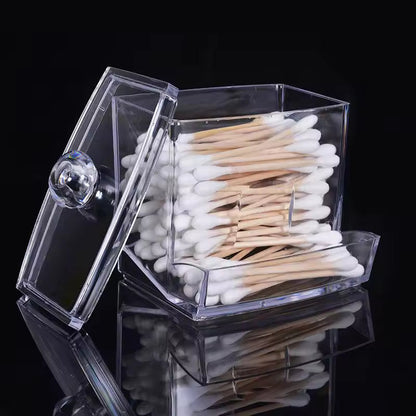 Acrylic Cotton Swabs Storage Holder Box