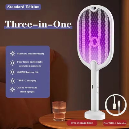 Portable and USB Rechargeable 2 in 1 Mini Mosquito Killer Racket