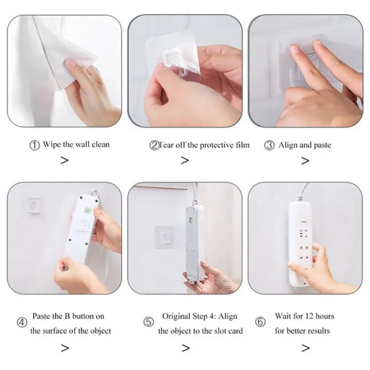 2Pcs Double Sided Adhesive Wall Hooks Waterproof Transparent Suction Cup Storage Hook For Kitchen Bathroom Organizer Holders