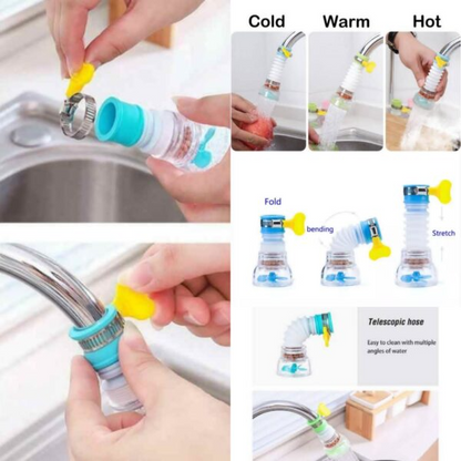 New Fan Faucet With Clip 360 Adjustable Flexible Kitchen Faucet Tap Water Filter