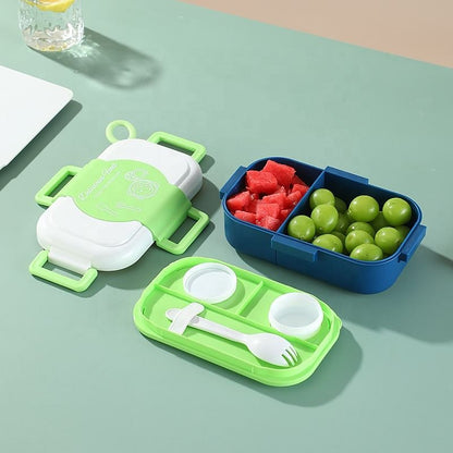 Leakproof Multi-Compartment Bento Lunch Box with Spoon & Fork Set
