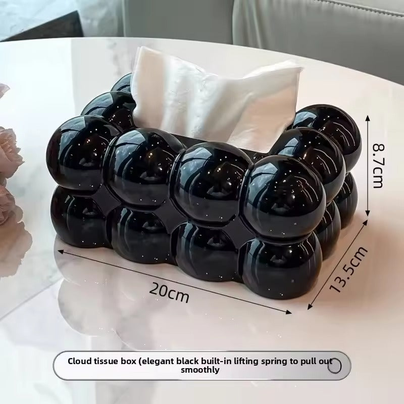 Luxury Bubble Design Tissue Box Desktop Organizer