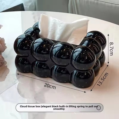 Luxury Bubble Design Tissue Box Desktop Organizer
