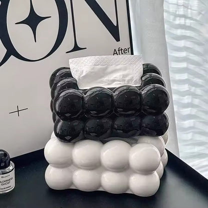 Luxury Bubble Design Tissue Box Desktop Organizer