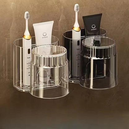 2-Piece Wall-Mounted Toothbrush Storage Rack