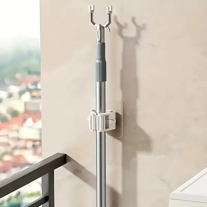 Strong Adhesive Hooks, Wall Broom Holder Mop Organizer