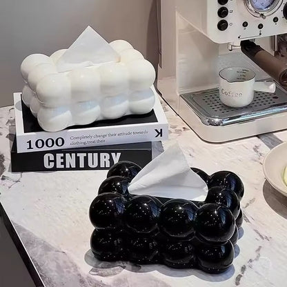 Luxury Bubble Design Tissue Box Desktop Organizer