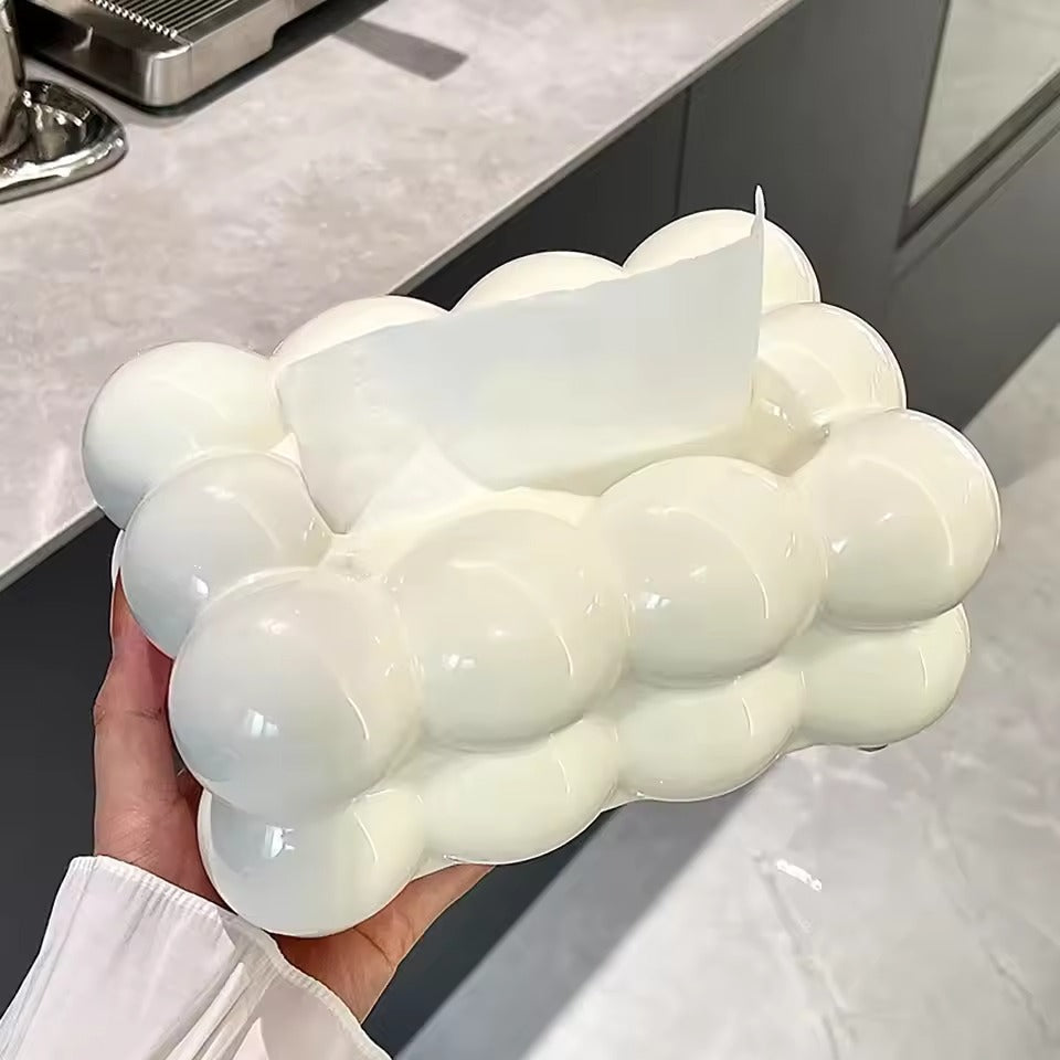 Luxury Bubble Design Tissue Box Desktop Organizer