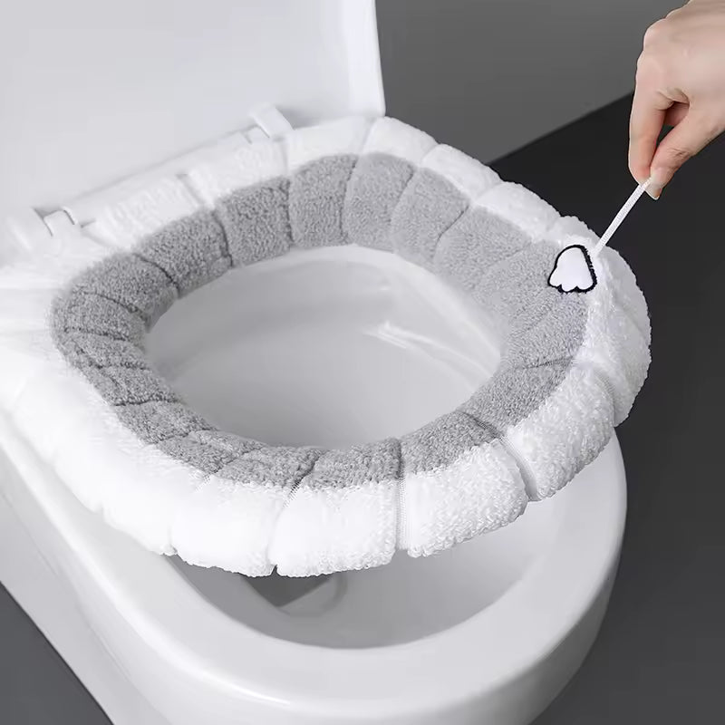 Toilet Seat cushion O-shaped Toilet Large Toilet Cushion Cover Household Thickened Elastic Toilet Gasket