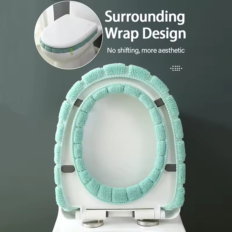 Toilet Seat cushion O-shaped Toilet Large Toilet Cushion Cover Household Thickened Elastic Toilet Gasket